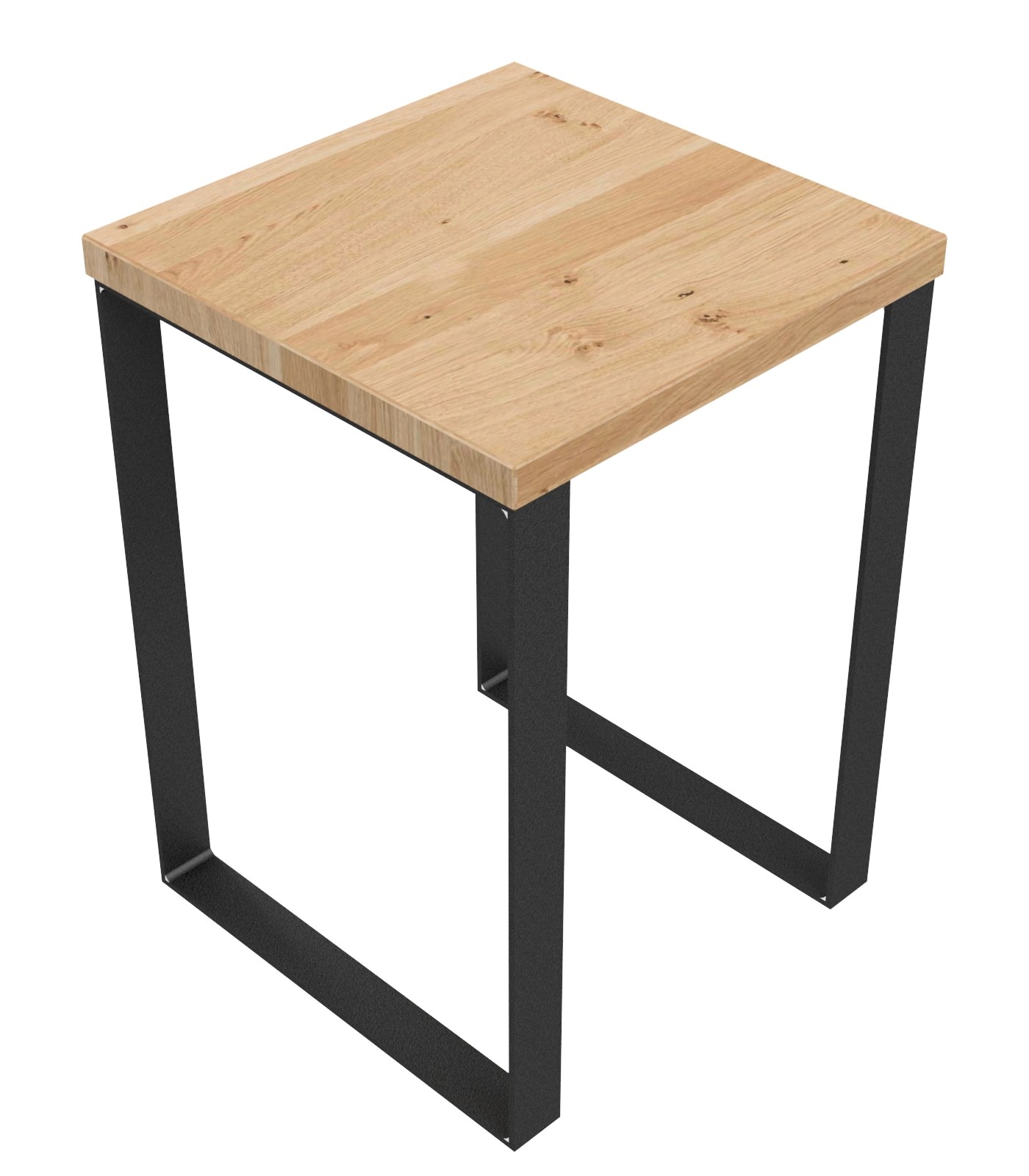 Hocker / H 50 / Stahl & Wildeiche
