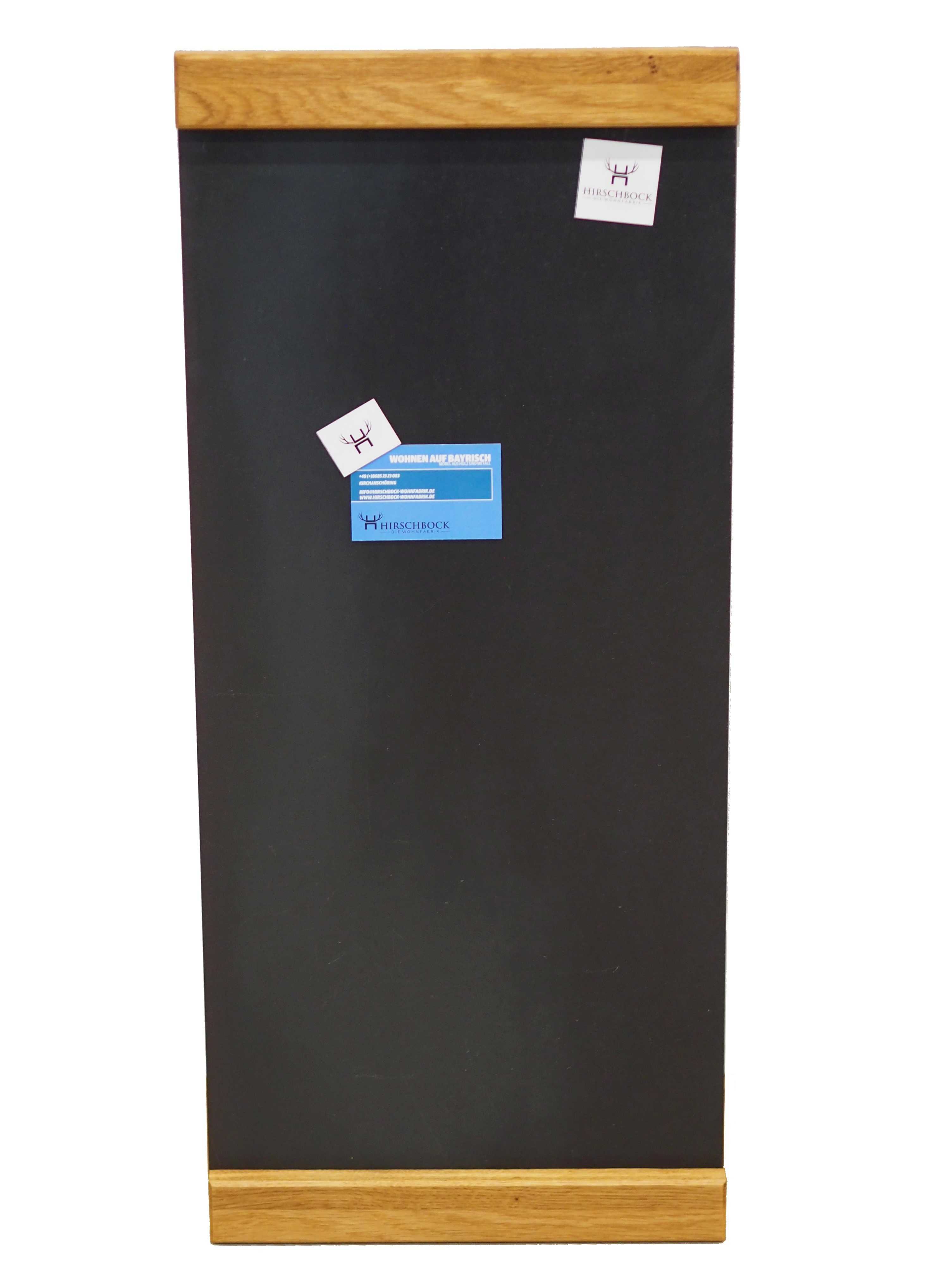 Magnetwand / H 70, B30 / Stahl schwarz & Wildeiche