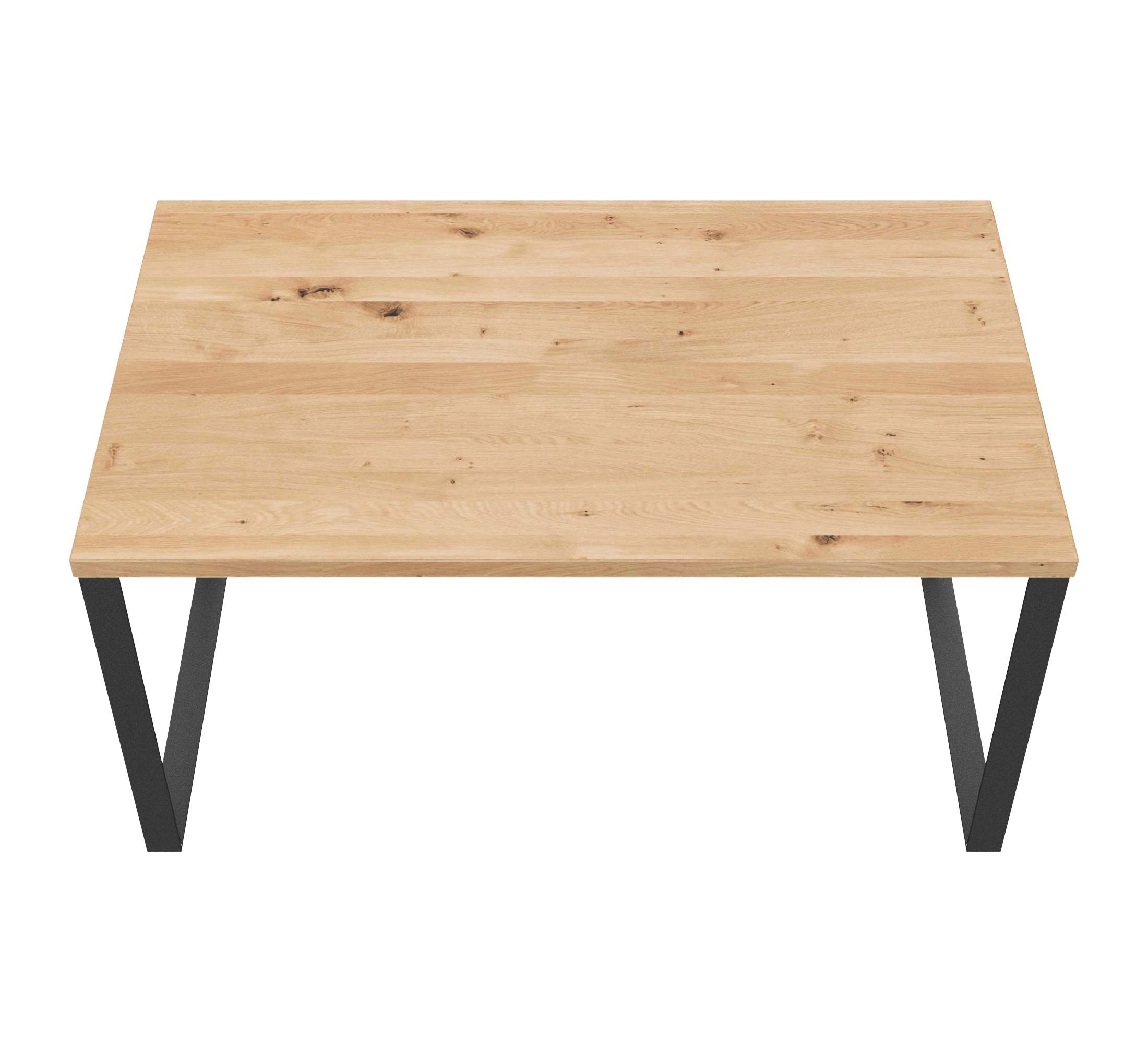 Couchtisch / L 100, B60 / Stahl & Wildeiche