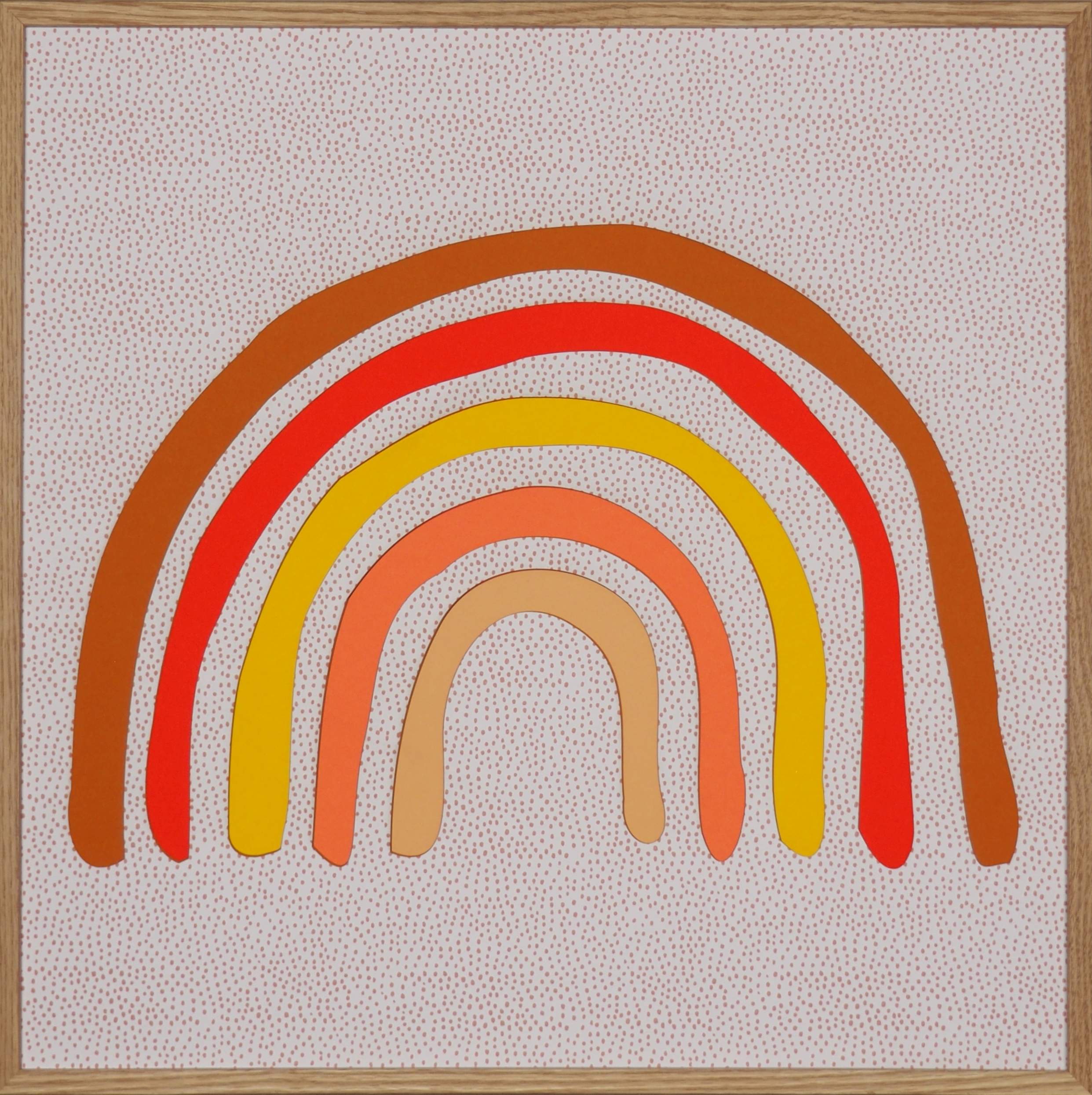 Papierkunst „Kids Edition – Regenbogen“ im 50x50cm Eichenholzrahmen
