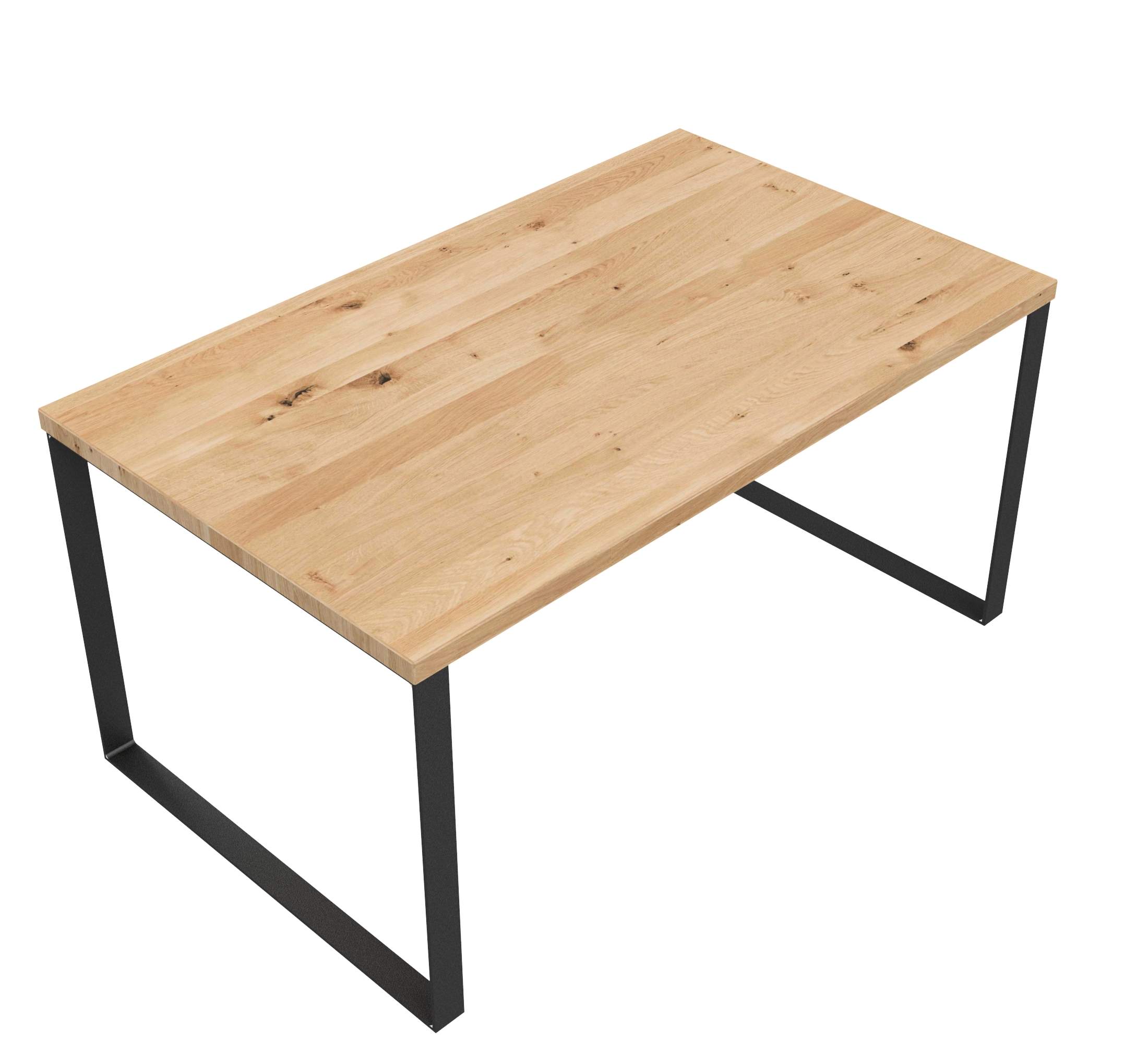 Couchtisch / L 100, B60 / Stahl & Wildeiche