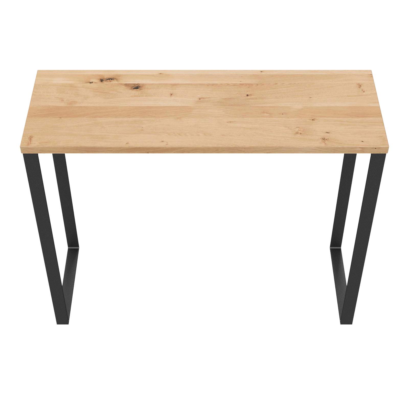 Konsolentisch / L 95, H 80 / Stahl schwarz & Wildeiche
