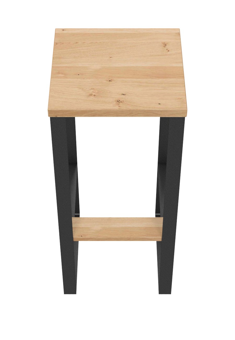 Barhocker / H 70 / Stahl & Wildeiche