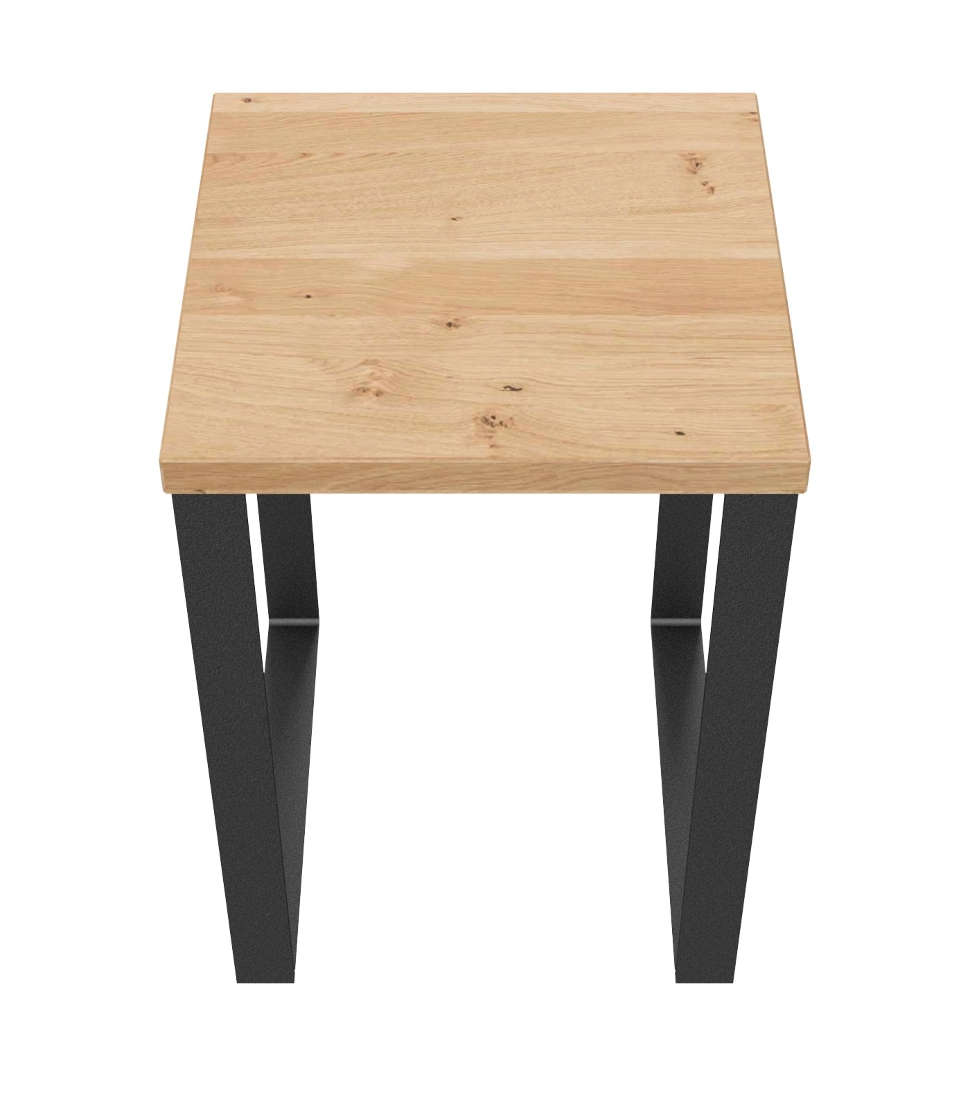 Hocker / H 50 / Stahl & Wildeiche