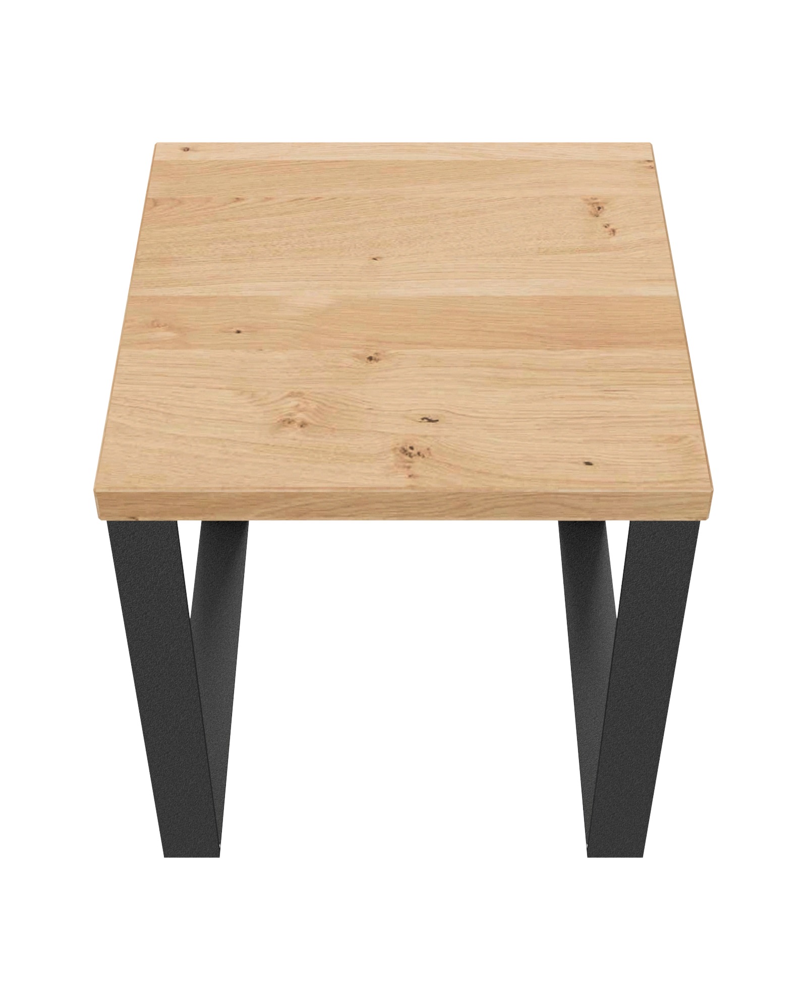 Beistelltisch / H 38 / Stahl & Wildeiche