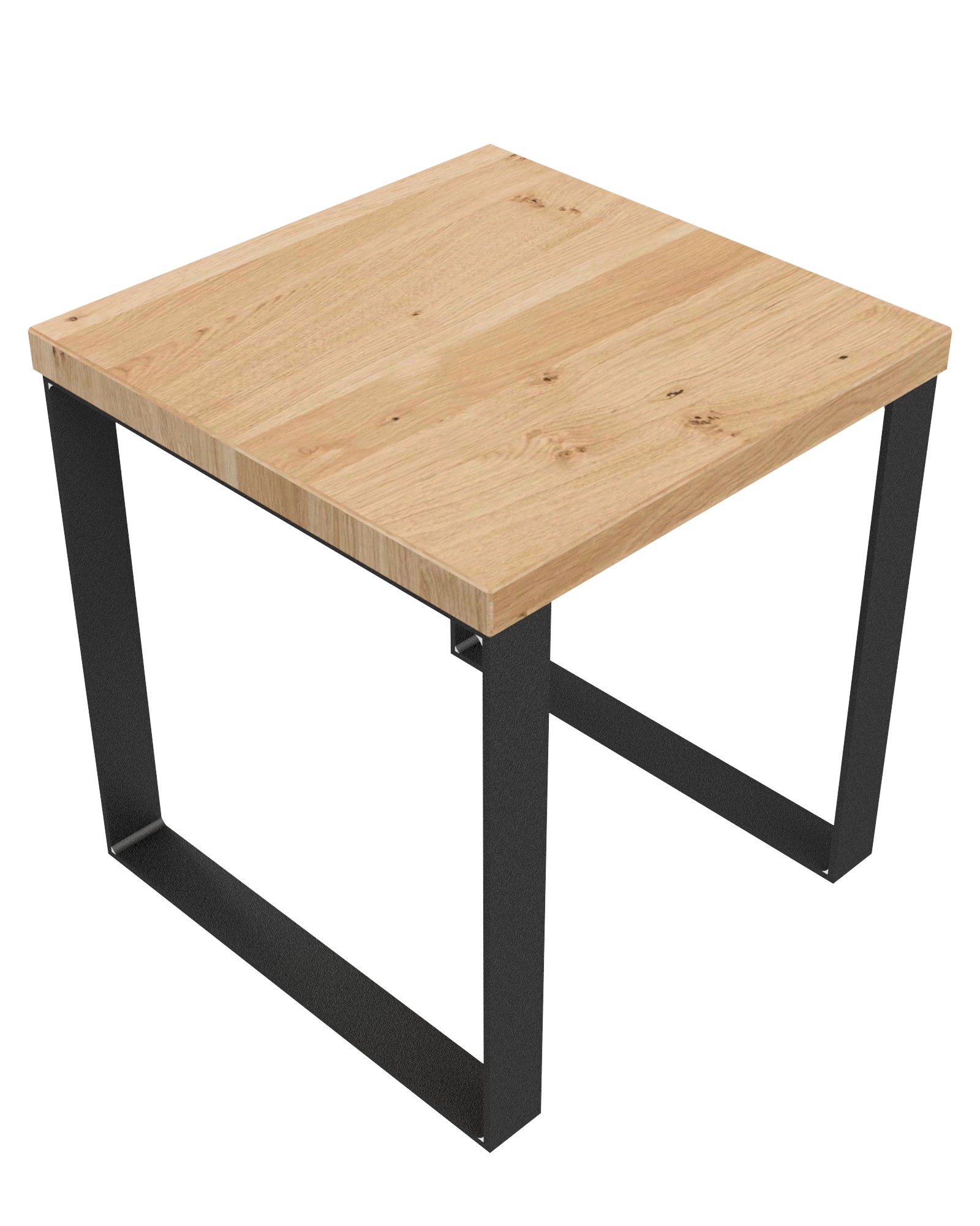 Beistelltisch / H 38 / Stahl & Wildeiche