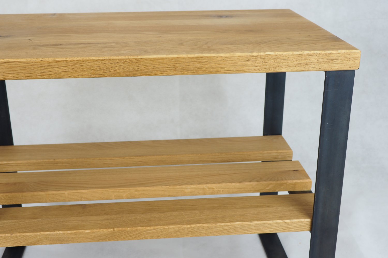 Schuhbank / L 60 / Stahl & Wildeiche